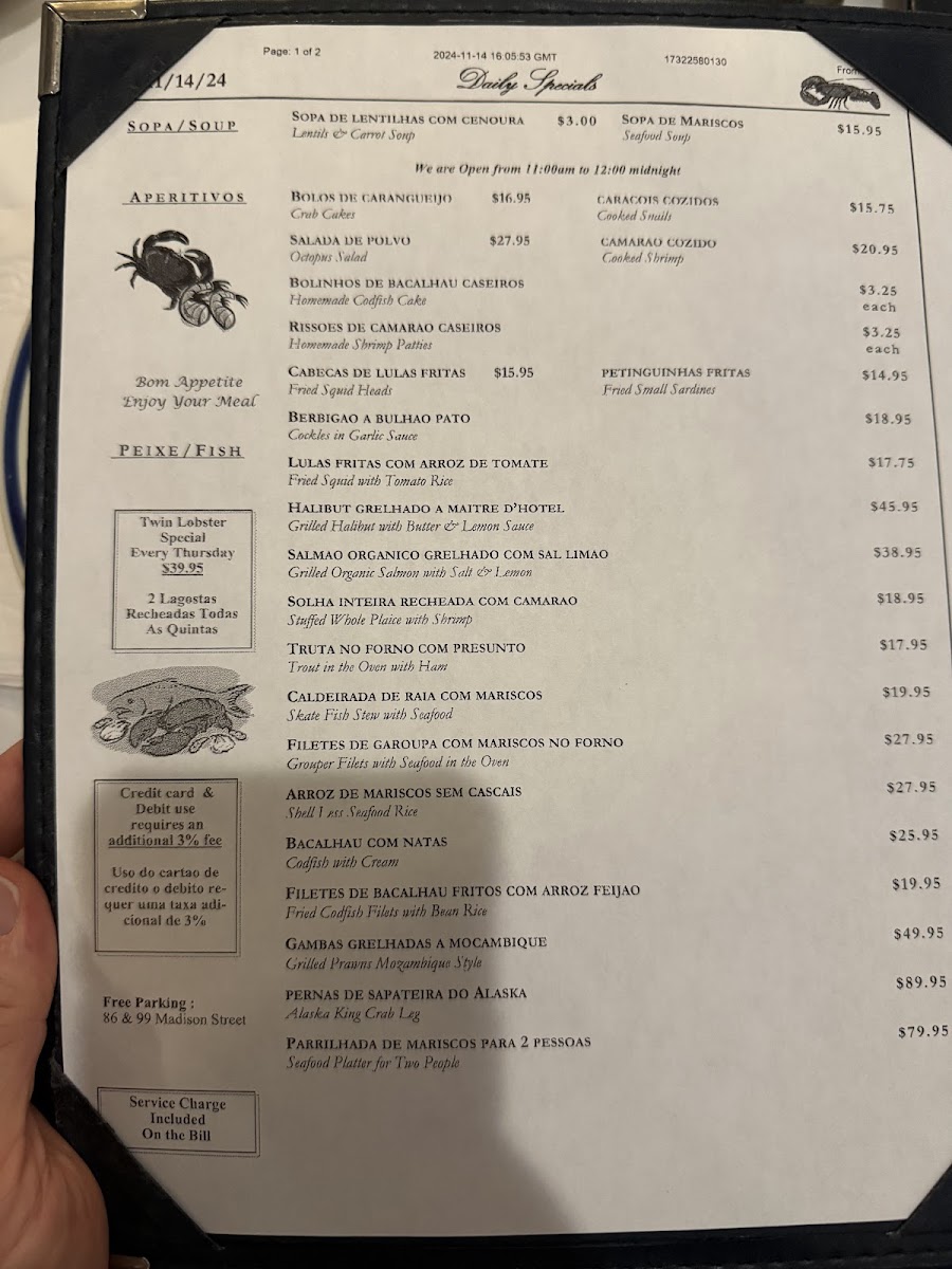 Seabra's Marisqueira Menu - Image 6